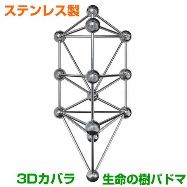 模型　3Dカバラ　パドマ　ステンレス　組立済 奇跡のコイルBLACK EYEブラックアイの医学博士丸山修寛監修 電磁波防止 電磁波カット 電磁波対策 コリ 血行促進 生命エネルギー 集中力 記憶力 直感力の通販は