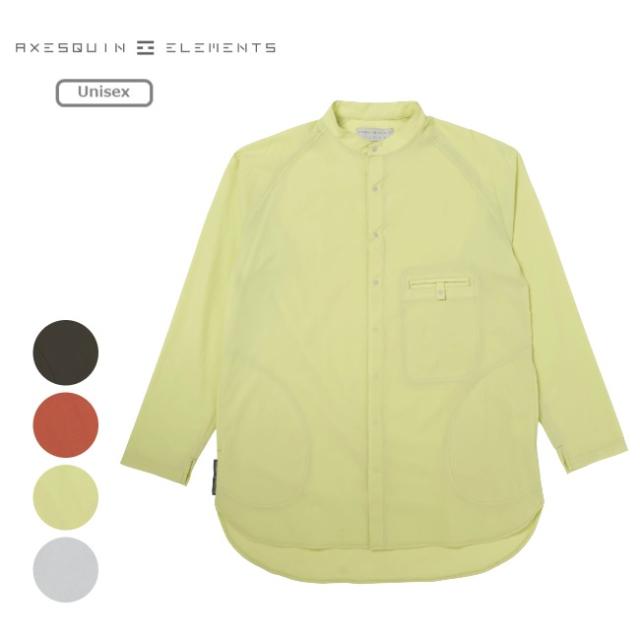 アクシーズクインエレメンツ AXESQUIN ELEMENTS 軽くて涼しいロングシャツ ユニセックス アウトドア デイリーユース ロングスリーブシャツ 長袖シャツ 021101