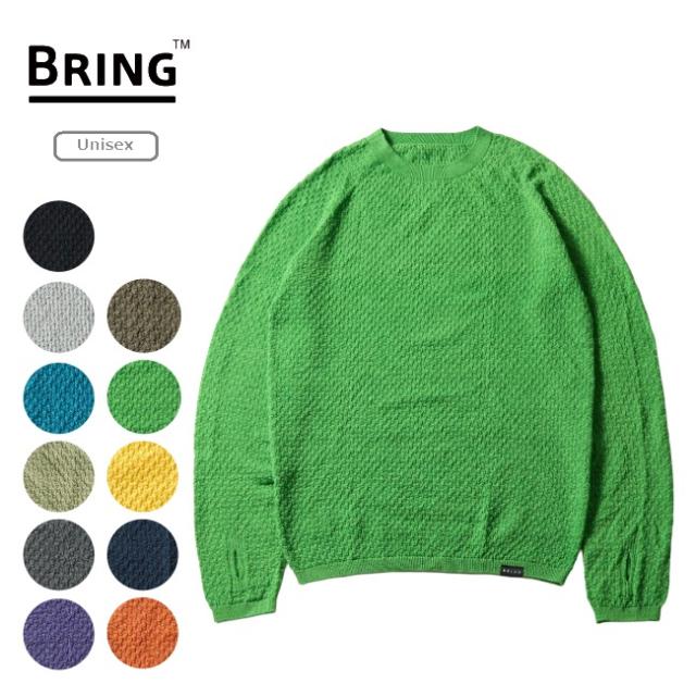ブリング BRING ワンダーウェア シームレスクルーネック ユニセックス WUNDERWEAR Seamless Crewneck 登山 長袖 保温 ベースレイヤー ミドルレイヤー BW0502