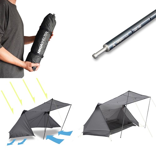 パーゴワークス PAAGO WORKS ニンジャシェルター NINJA SHELTER アウトドア キャンプ シェルター テント タープ_6