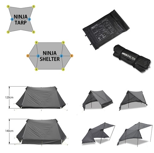 パーゴワークス PAAGO WORKS ニンジャシェルター NINJA SHELTER アウトドア キャンプ シェルター テント タープ_7