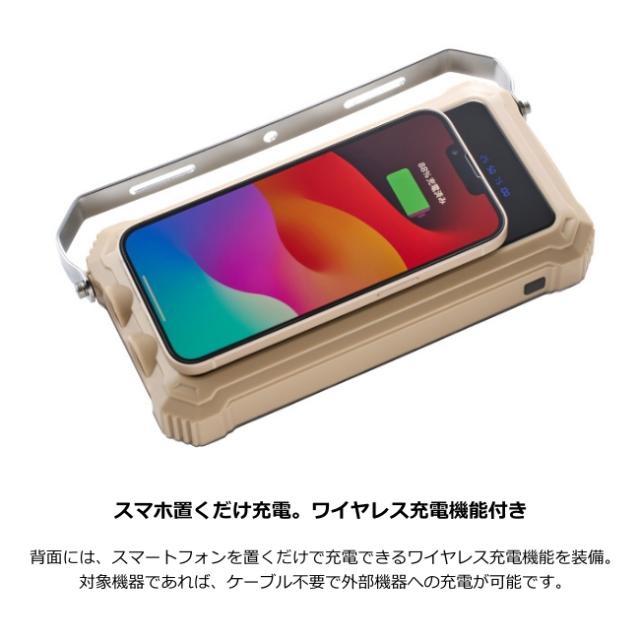 ロゴス LOGOS 野電 パワーストックランタン2000・スマートワイヤレス LED ランタン モバイルバッテリー チャージャー ワイヤレス充電 スマホ 大容量 74176050_1