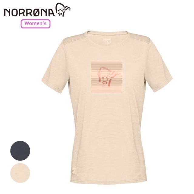 ノローナ NORRONA  スヴァルバール ウール Tシャツ ウィメンズ svalbard wool T-Shirt Ws ウール 軽量 耐久性 防臭効果 ハイキング 登山 Tシャツ 2438-19