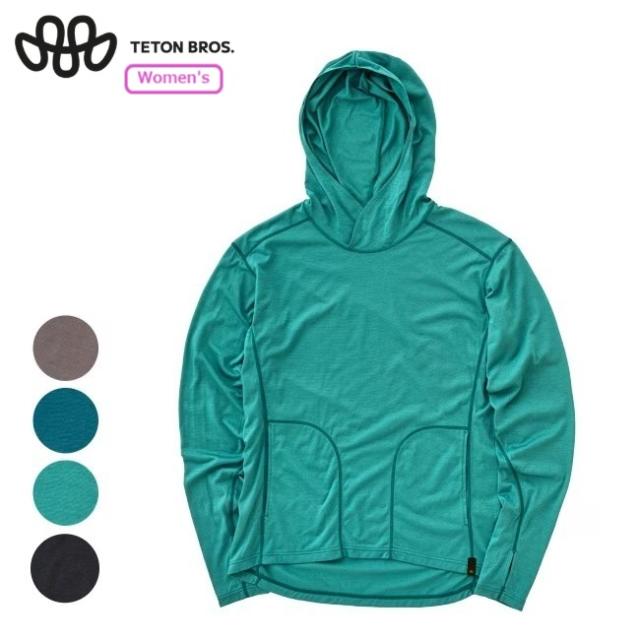 ティートンブロス Teton Bros. アクシオライトフーディ ウィメンズ Axio Lite Hoody WS ロングスリーブ 長袖シャツ ウール 抗菌消臭 速乾 アウトドア TB261-240