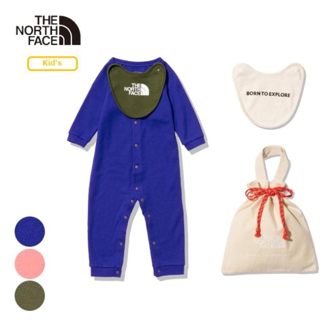 ザ・ノース・フェイス THE NORTH FACE  ロングスリーブロンパース＆2Pビブ（ベビー） B L/S Rompers &amp; 2P Bib  ベビー ギフト 出産祝い ロンパース