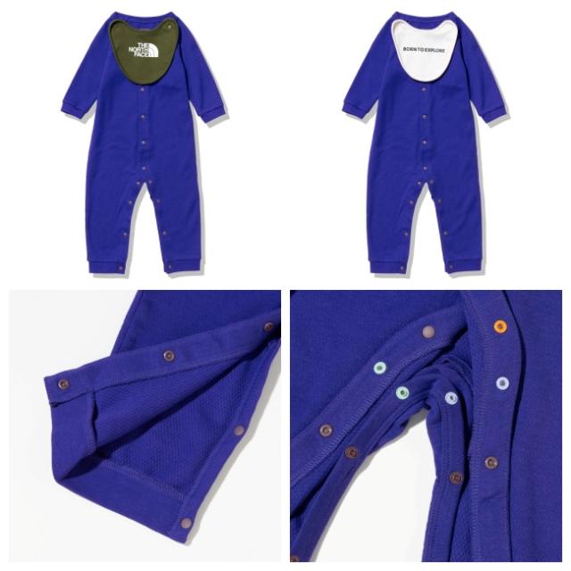 ザ・ノース・フェイス THE NORTH FACE  ロングスリーブロンパース＆2Pビブ（ベビー） B L/S Rompers &amp; 2P Bib  ベビー ギフト 出産祝い ロンパース_4