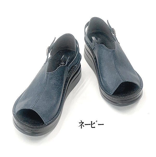 日本製 本革 サンダル 幅広設計 3e相当 オープントゥ サイドベルト