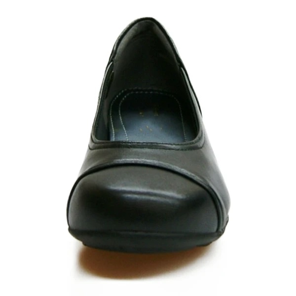 本革レザーパンプス　ゆったりサイズ 幅広　外反母趾 ソフトインソール・安定感あるウエッジソール　冠婚葬祭 ビジネス　フォーマル　入学式　入園式　就活　リクルート　通勤　履きやすい　疲れない22.0cm　22.5cm　23.0cm 23.5cm24.0cm　24.5cm　ローヒール　ヒール高3cm 本革レザーパンプス ゆったりサイズ 幅広 外反母趾 ソフトインソール