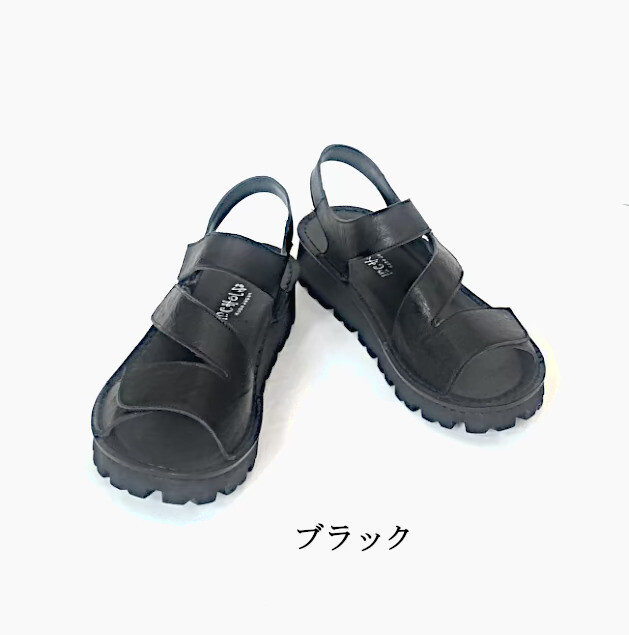 日本製 本革 トリプルベルトタンクソールサンダル ゴツゴツ靴底 防滑性