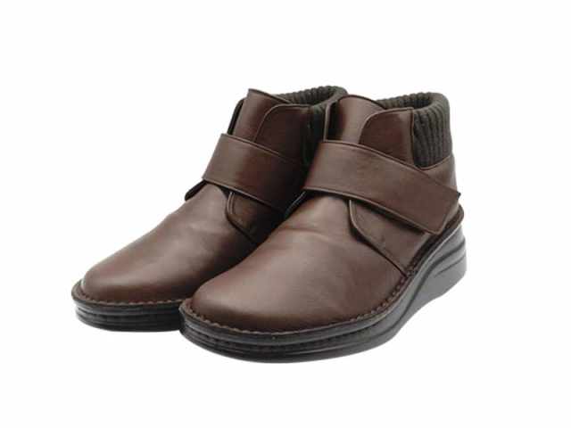 日本製 本革 ハンドメイド アンクルニットショートブーツ 柔らかい