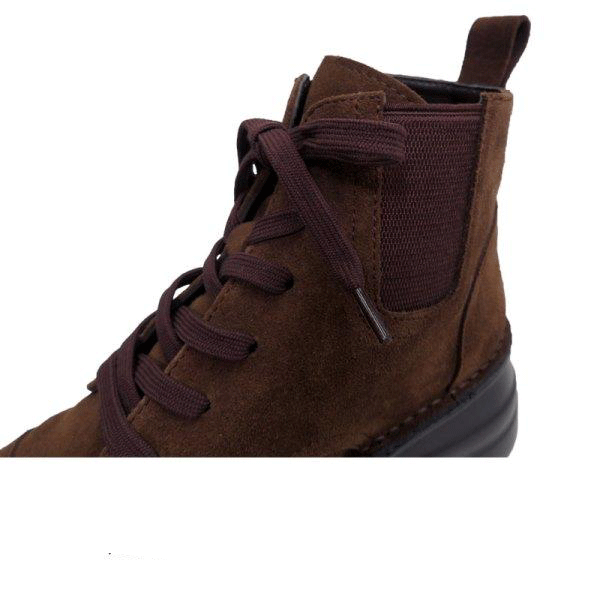 本革 日本製 サイドゴア レースアップ ショートブーツ 3e カジュアル