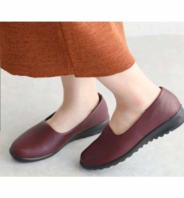 コンフォートシューズ おしゃれ 軽量 パンプス ローヒール ウェッジソール履きやすい 歩きやすい 痛くない　2e  シックカラー　柔らかい　通勤　プレゼント　母の日　の通販は