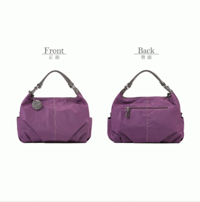 ナイロン ツイル 撥水 斜め掛け ショルダーバッグ マザーバッグ 2way