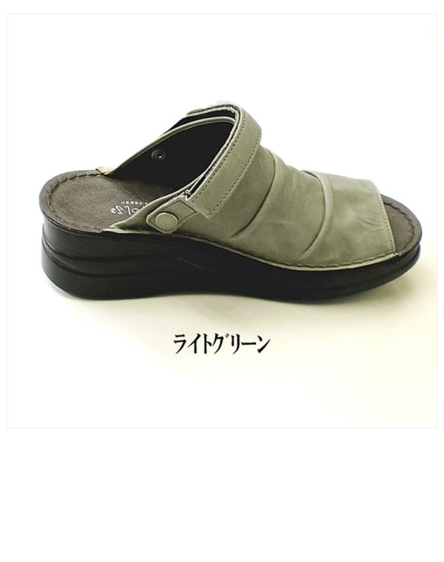 日本製 本革 サンダル レディース ウェッジ 厚底 フラット 2way レザー コンフォートサンダル 幅広　外反母趾　履きやすい　歩きやすい_3