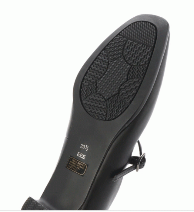 本革 本革スクエアローヒールストラップパンプス パンプス 歩きやすい