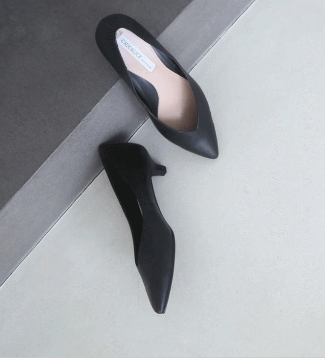 本革vカットローヒールパンプス パンプス フォーマル オフィス 通勤