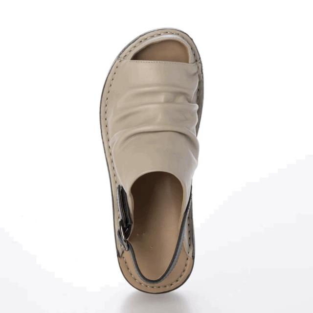 本革 牛革 レザーサンダル コンフォートサンダル 柔らかい 厚底