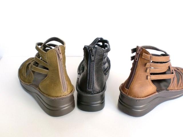 日本製 本革 編み込み サンダル クロスサンダル 幅広 3e 4e 外反母趾