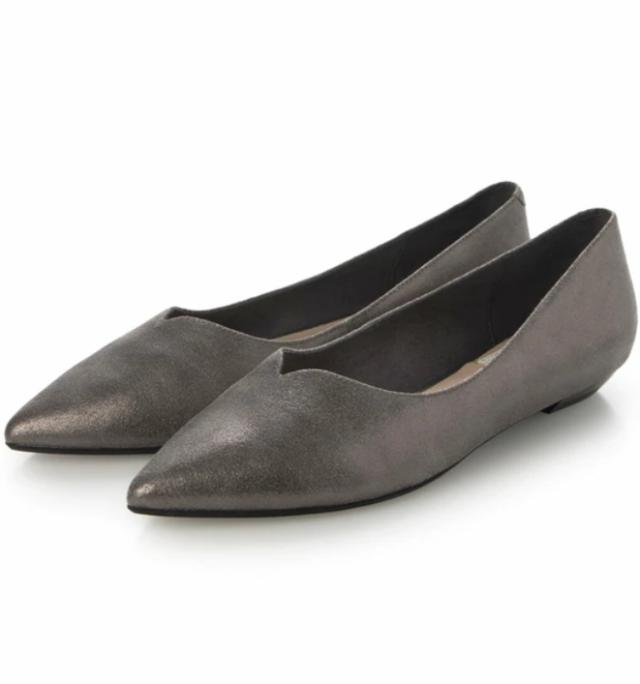 本革パンプス フラット フラットパンプス 痛くない 走れるパンプス v