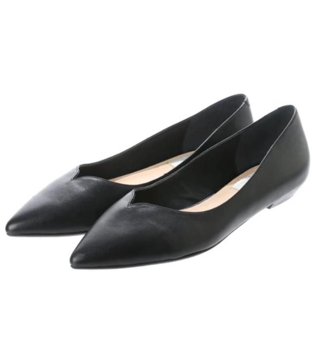 本革パンプス フラット フラットパンプス 痛くない 走れるパンプス v