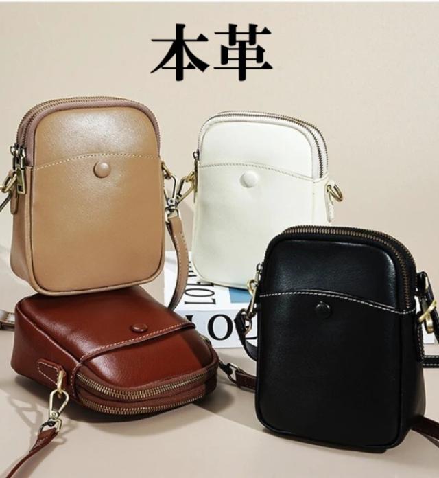 本革　牛革　二層式　スマホショルダー　ショルダーバッグ　スマホポーチ レディース 本牛革 革 ミニ 小さめ かわいい　ウォレットショルダーバッグ　お財布ポシェット　おしゃれ　予約商品の通販は