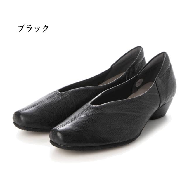 日本製　本革　牛側　レディースパンプス　 柔らかレザー　Vカット　コンフォートパンプス　幅広　3e  外反母趾　ソフト牛革　低反発　軽量　履きやすい　歩きやすい　安定感　おしゃれ_1