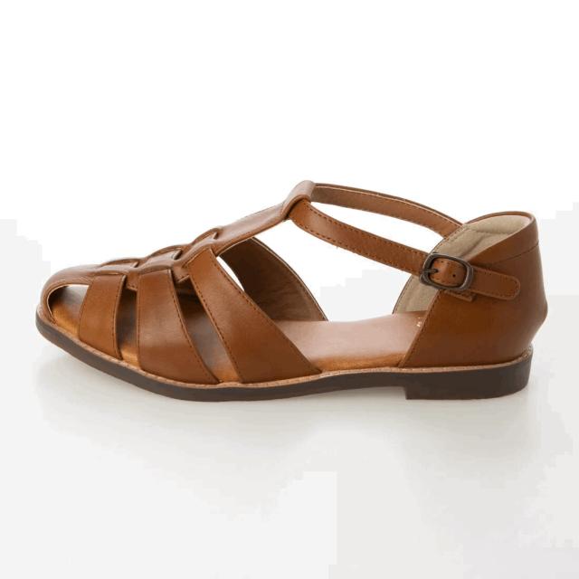 本革　牛革　柔らかレザー　レザーサンダル　グルカサンダル　幅広　3e  外反母趾　上品　レディースサンダル　コンフォートサンダル　歩きやすい　履きやすい　ローヒール　　の通販は