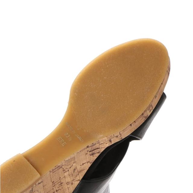 日本製 本革 牛革 レザーサンダル ふかふかコルクヒール ブーティ