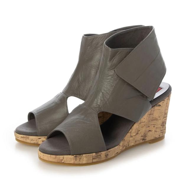 日本製　本革　牛革　レザーサンダル　ふかふかコルクヒール　ブーティサンダル　ブーツサンダル　おしゃれ　厚底　幅広　3e  外反母趾　カジュアルブーツサンダル　ウエッジヒール　安定感　歩きやすい　履きやすい 日本製 本革 牛革 レザーサンダル ふかふかコルクヒール ブーティ