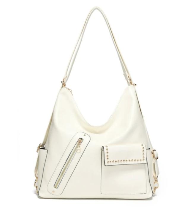 ショルダーバッグ リュック 2way ビッグジッパーポケット ファスナー