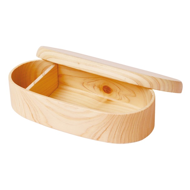 ひのきくりぬき弁当箱　ひのき　弁当箱　ロング　和　キッチン雑貨　仕切り付　つかいやすい　おいしい　美しい　食べやすい　洗いやすい　大きい_3