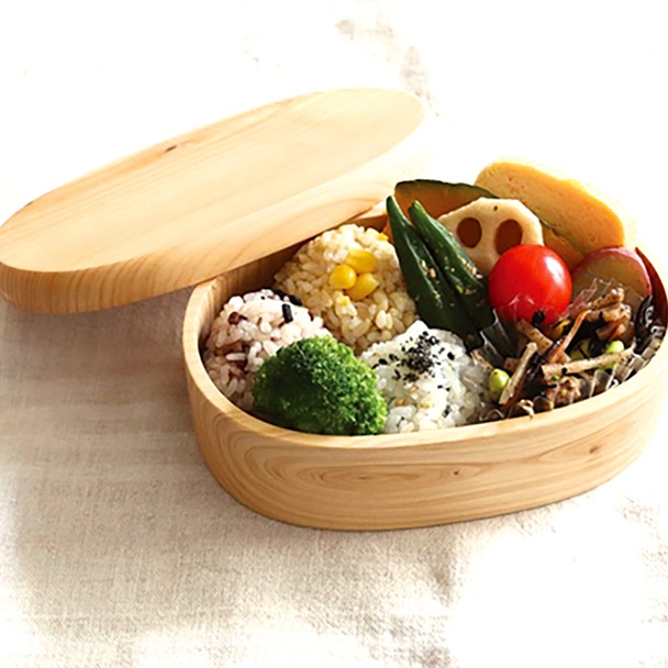 ひのきくりぬき弁当箱　ひのき　弁当箱　ロング　和　キッチン雑貨　仕切り付　つかいやすい　おいしい　美しい　食べやすい　洗いやすい　大きい_5