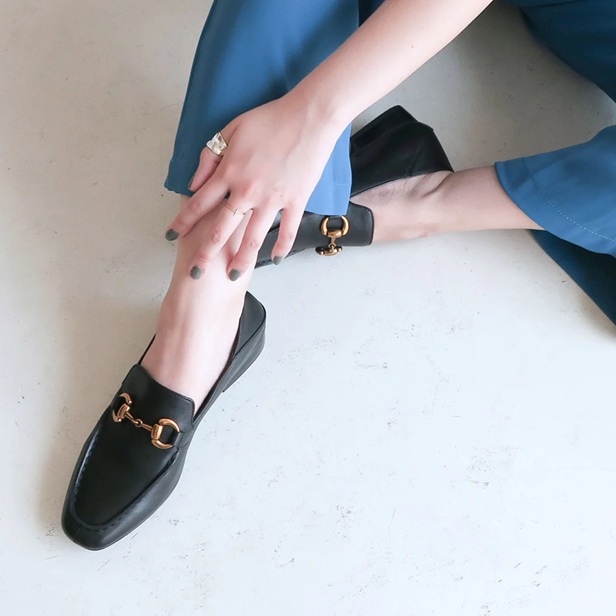 本革 ビットローファーバブーシュ 定番 フラット 2e カジュアル 大人