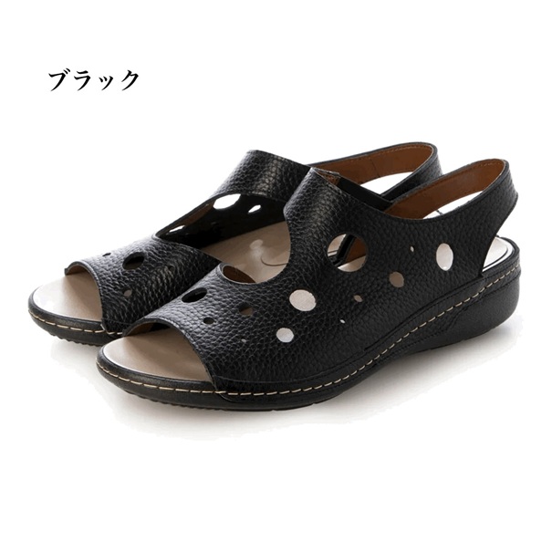 日本製　本革　レザーシューズ　4e  ASWソール　フラットパンチング デザイン サンダル 幅広　外反母趾　カジュアル　おしゃれ　履きやすい　歩きやすい　疲れにくい 日本製 本革 レザーシューズ 4e ASWソール フラットパンチング