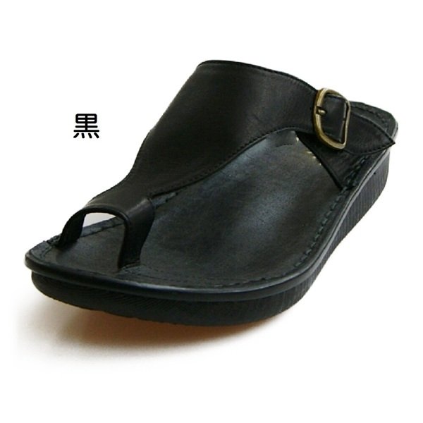 日本製 本革 サンダル レザーサンダル トングサンダル 幅広 4e