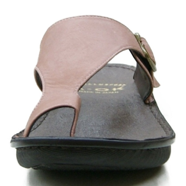 日本製 本革 サンダル レザーサンダル トングサンダル 幅広 4e