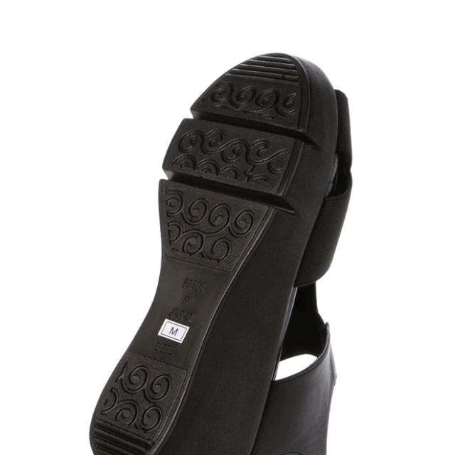 日本製 本革 レザーサンダル 牛革 幅広 4e 外反母趾 厚底 もこもこ