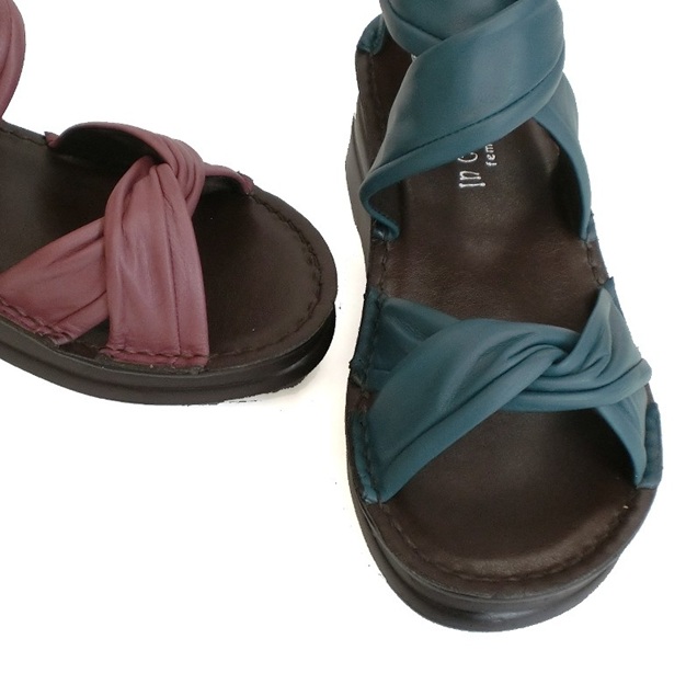 日本製 本革 本革後ろファスナー ブーサン ブーツサンダル 幅広 3e