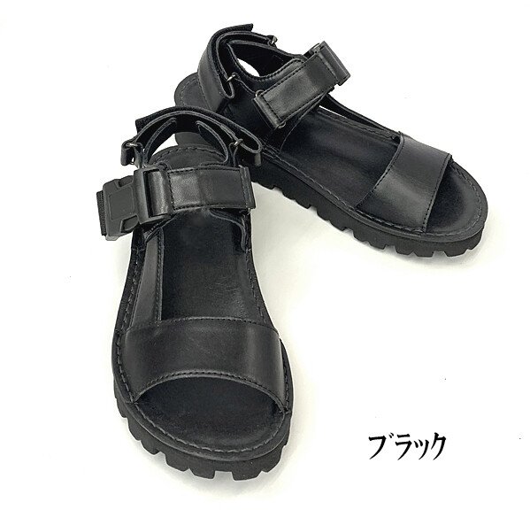 日本製 本革 サンダル レザーサンダル スポーツタンクソールサンダル