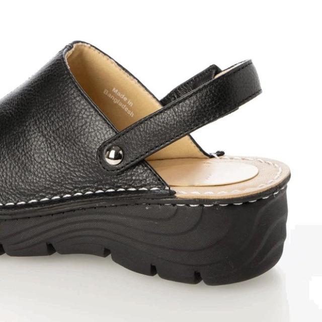 本革 牛革 サンダル コロンとした ふかふか厚底 カジュアルサンダル