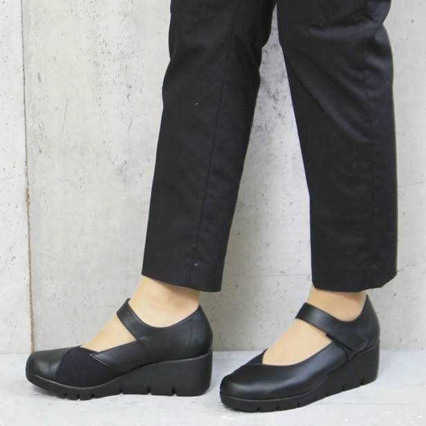 日本製　甲ベルトつき コンフォートパンプス パンプス　幅広　3e 外反母趾　抗菌　消臭　ゆったり幅　痛くない　履きやすい　歩きやすい　カジュアル　大人女子　レディースパンプス_6