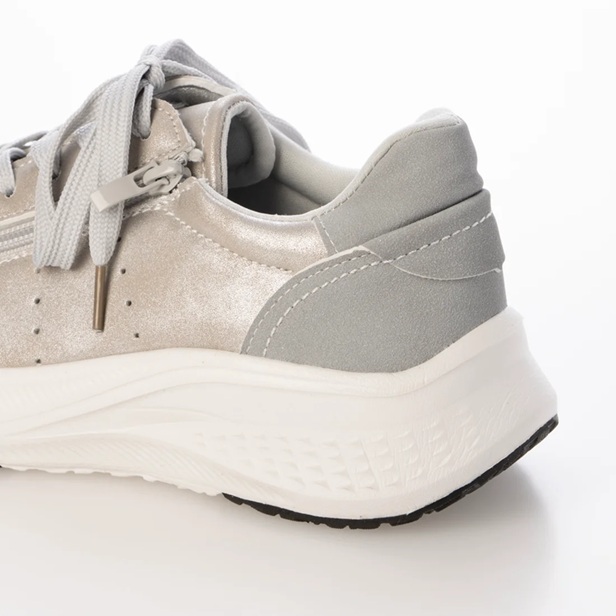 スニーカー　サイドジップ　レースアップスニーカー　カジュアル　2e 普通幅　履きやすい　シンプル　ローカットスニーカー　ハイテク感　おしゃれ　軽量　クッション性_2