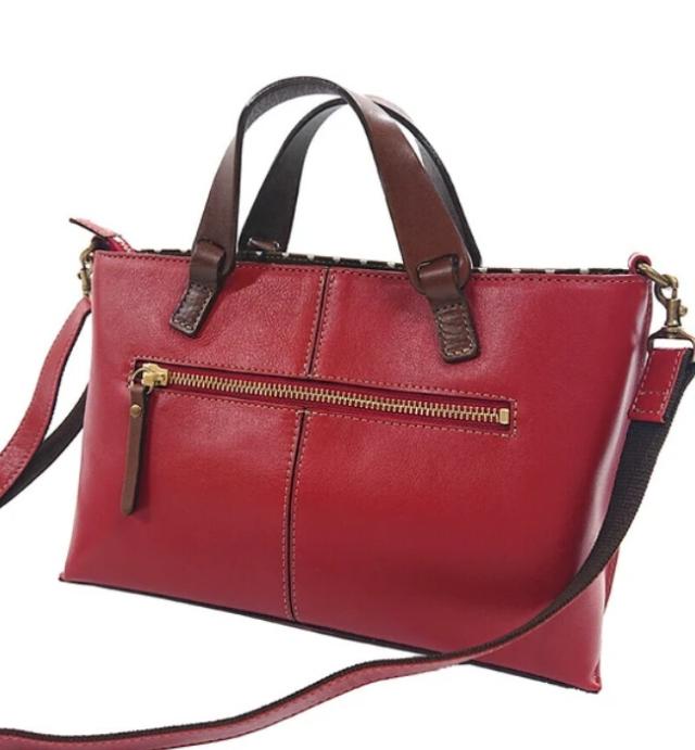 日本製 レザーバッグ 2way ショルダーバッグ ハンドバッグ 中ドット柄