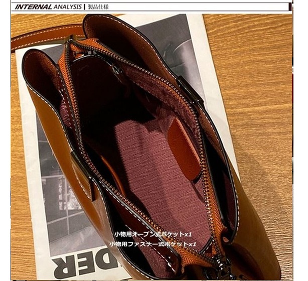 本革 ショルダーバッグ レディース 2way あおりバッグ 牛革 撥水