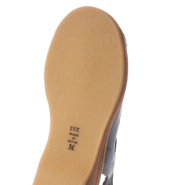 日本製 本革 サンダル 幅広 3e 外反母趾 ドットパンチング 楽ちん