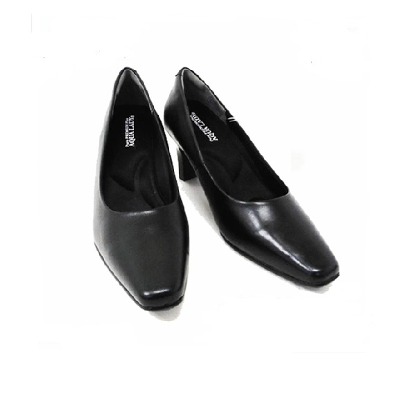 本革 パンプス 高機能パンプス 3e 幅広 外反母趾 スクエアトゥ