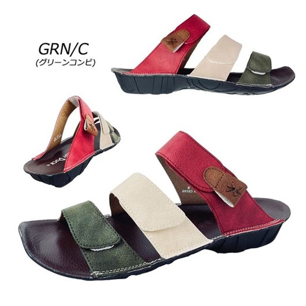 ミュール コンフォートサンダル 3e 幅広 外反母趾 レディース サボ