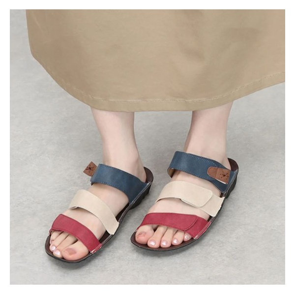 ミュール コンフォートサンダル 3e 幅広 外反母趾 レディース サボ