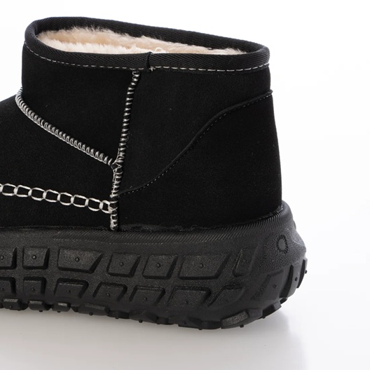 ブーツ ショートブーツ ムートンブーツ 厚底 凹凸ソール ボリューム