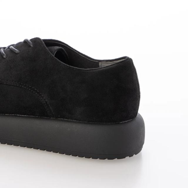 厚底　フラットシューズ　レースアップシューズ　カジュアル　スニーカー　ローカット　スエード素材　幅広め　レディースシューズ　おしゃれ　ゆったり 厚底 フラットシューズ レースアップシューズ カジュアル スニーカー